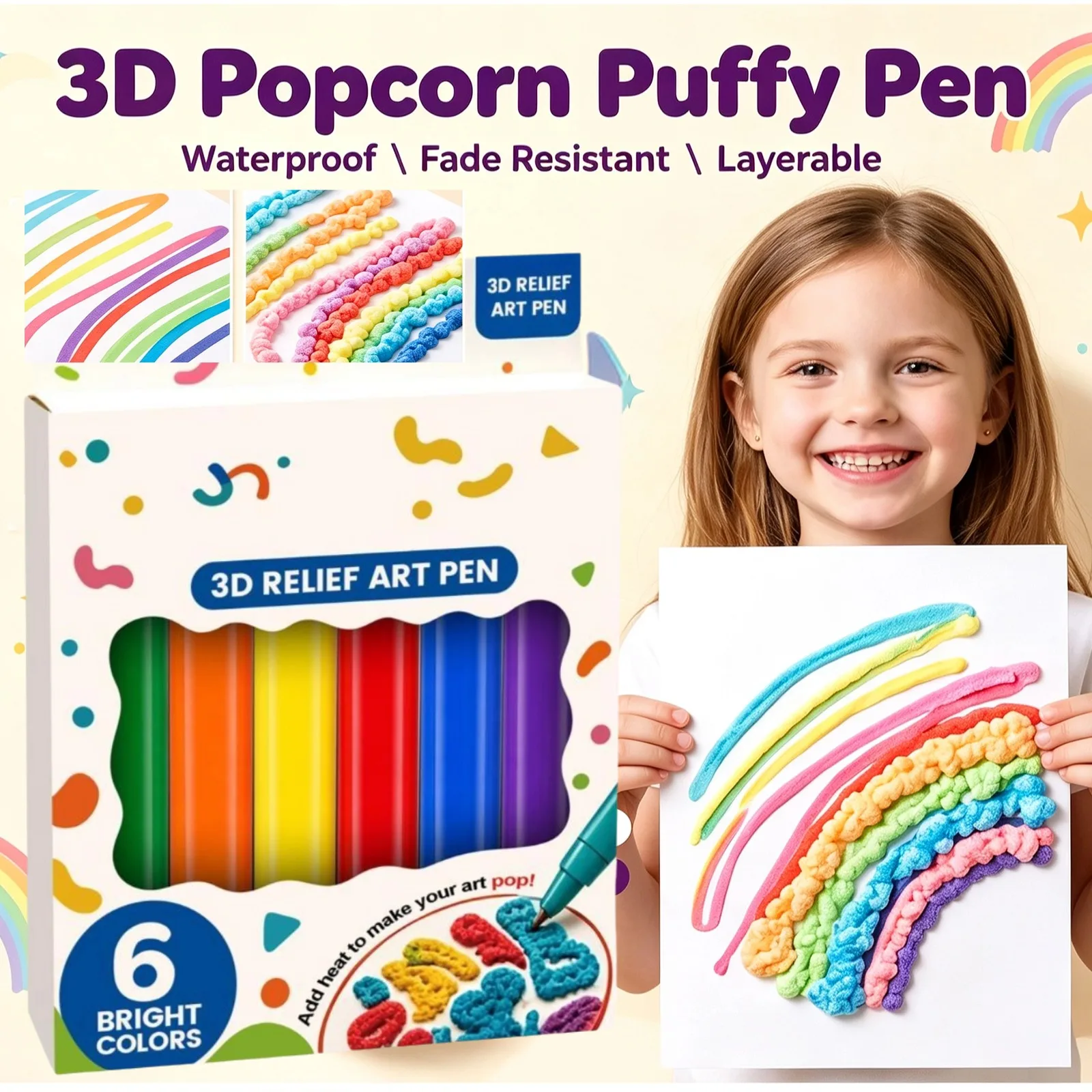 Art Craft Easy With Paper - Kit de stylos marqueurs 3D effet