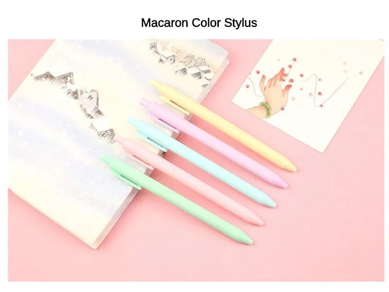 10 Teile/satz Kawaii Candy Farbige Gel Stift Kreative Macron Farbe Serie Student Schreiben Schule Bürobedarf Schreibwaren – Detail 3
