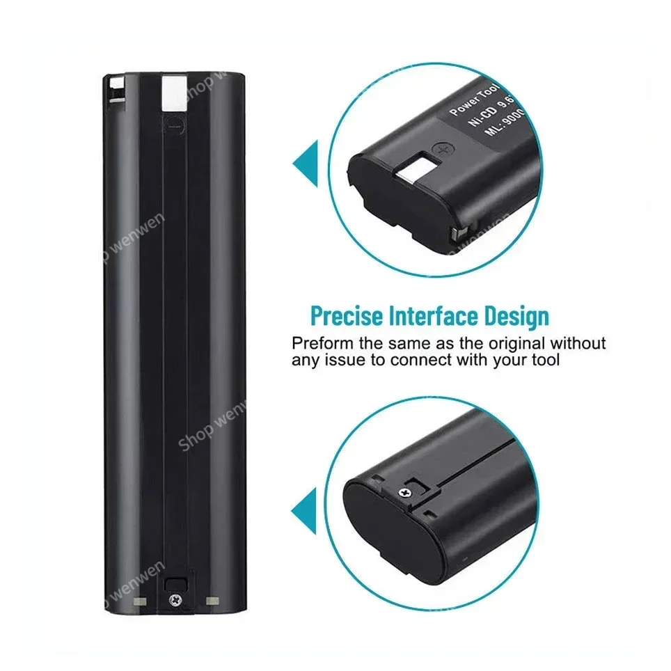 Makita 9.6V 4.8Ah/6.8AH/9.8AH Ni-MH Battery Replacement 9000 9001 9002 9033 6093D 6095D 6096D 6012HD DA391D 4390D 5090D