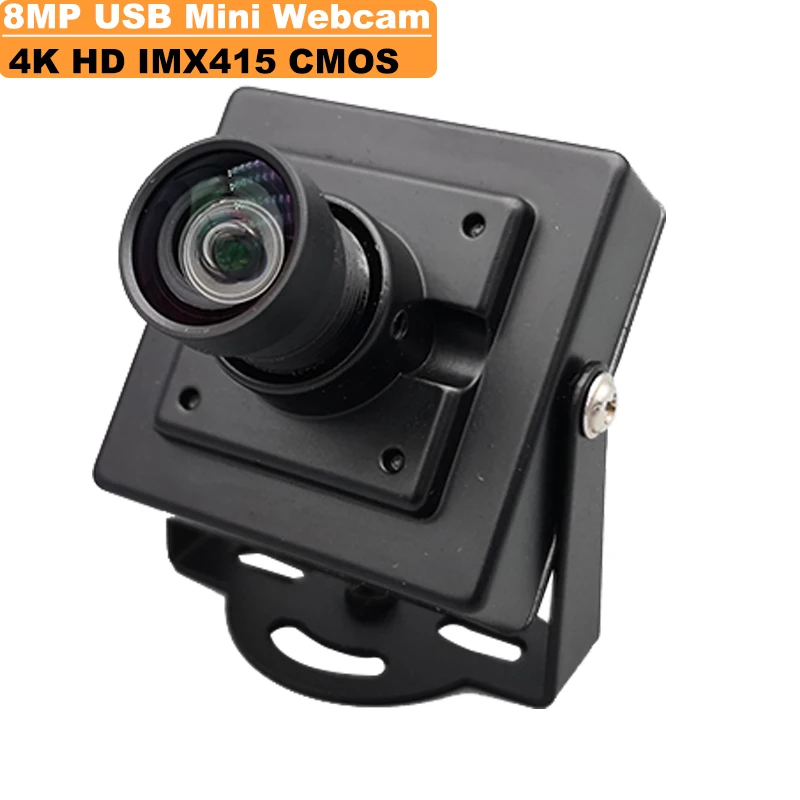 

8MP 4K Usb Mini Webcam Imx415 CMOS 90Degree No-Distortion Fixed Focus Video Camera For Smart Home Industry Automation Monitoring