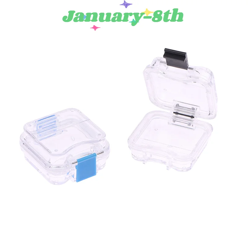 1Pcs Denture Storage Box With Transparent Flexible Film Small Crown Box Dentist Material Box