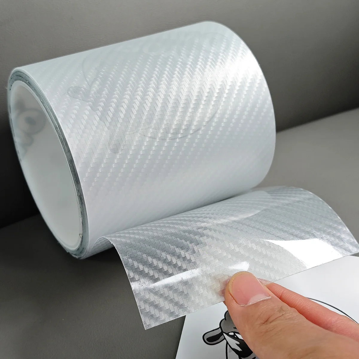 Transparent Carbon Fiber Car Door Sill Film Anti-Scratch Guards Moulding Strip Bumper Trim Protection Car Sticker