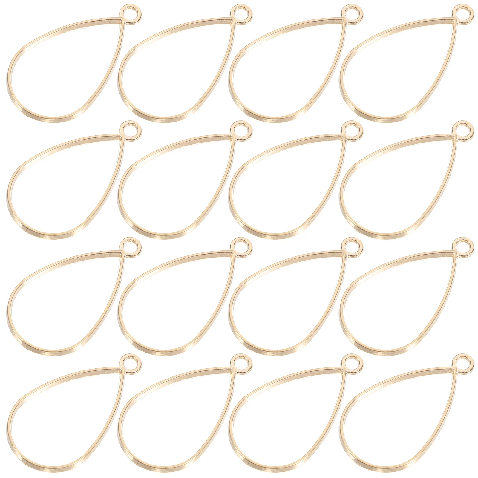 

30Pcs Water Drop Pendant Hollowed Bezel Charms Alloy Frame DIY Jewelry Making Necklace Bracelet Supplies Creative Resin Bezels