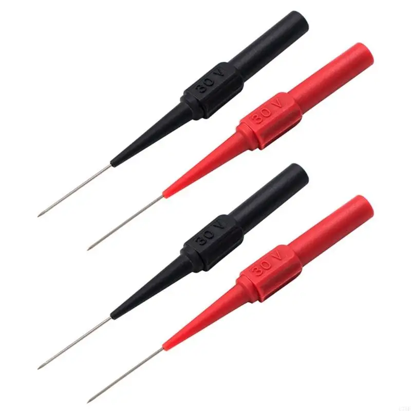 U75F Multimeter Test Probe Back Probes Insulation Piercing Needle 0.7mm 30V 4Pcs