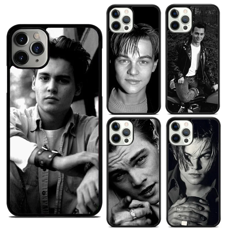 Leonardo DiCaprio Johnny Depp Soft Phone Case For iPhone 16 15 14 Max 7 8 Plus 11 12 13 Pro Max Mini Phone Cover Fundas