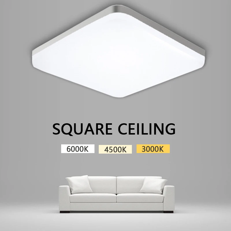 

LED Ceiling Lamp AC85-265V 48W 36W 24W 18W Natural Light Ultra Thin Modern Panel Downlights LivingRoom Indoor For BedRoom Fixtur