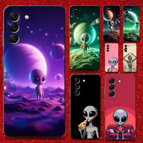 Universe Alien Phone Case For Samsung Galaxy A13,A21s,A22,A31,A32,A52,A53,A71,A80,Soft Black Shell