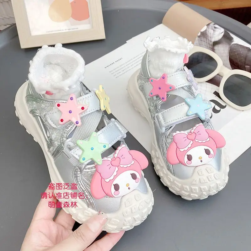 

Kawaii My Melody Sanrio Cute Cartoon Sandals Outdoor Student Sports Casual Shoes Children Birthday Gifts for Girls