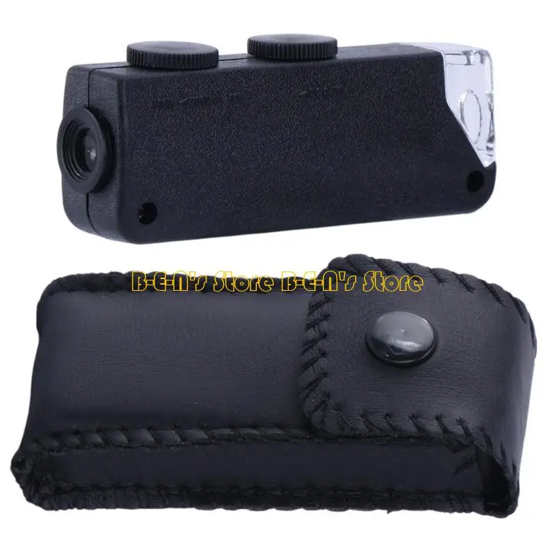 Y1ad Mini Handheld 60x-100x Microscopio bolsillo Lupe