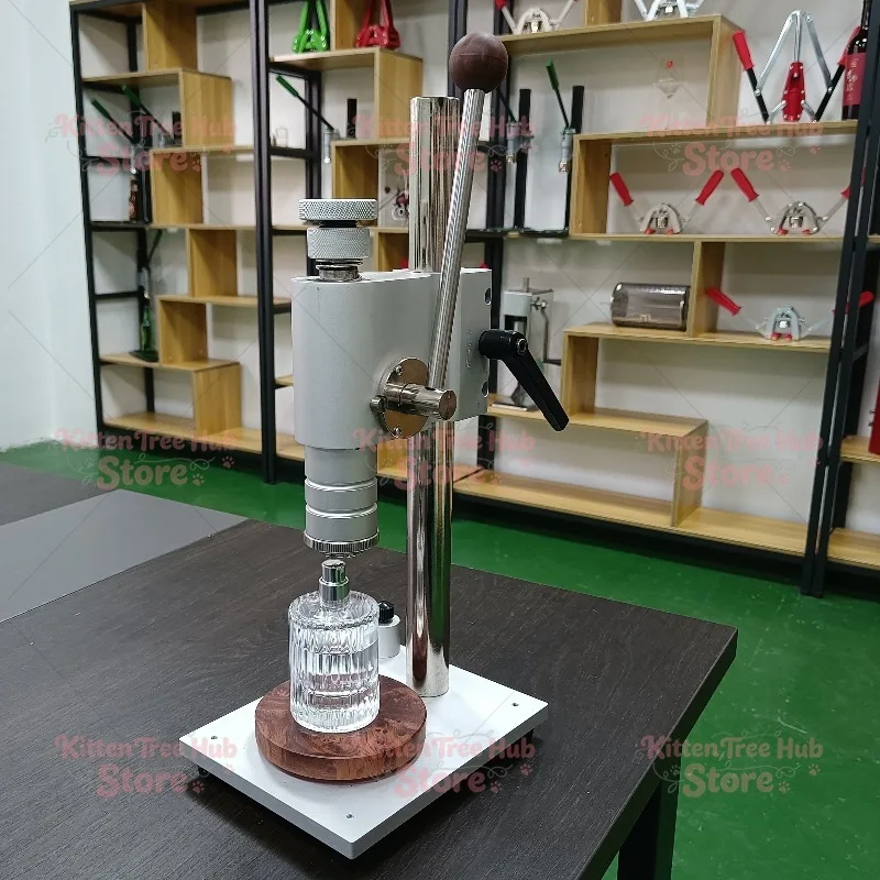 Multi-function manual perfume bottle electrochemical capper sealing locking cap machine pressure sleeve machine