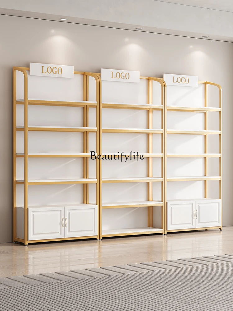 Customized Cosmetics Display Light Luxury Shelf Manicure Skin Care Products Container Storage