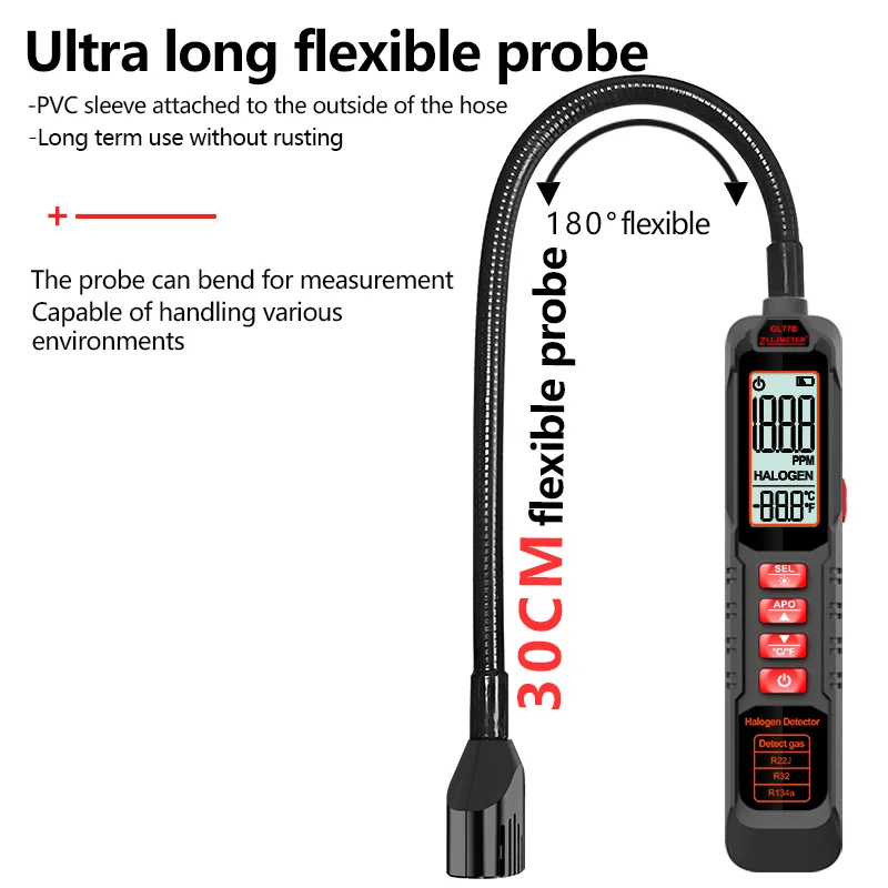 High Sensitivity Freon Leak Detector Halogen Leak Detector R22