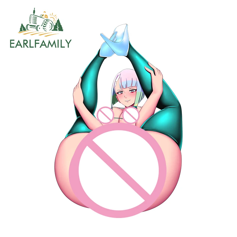 EARLFAMILY 13cm x 9.8cm Nezuko Hentai Car Stickers Ass Leg Up Bikini Boobs NSFW Demon Sex Decals Waifu Amusing Accessories