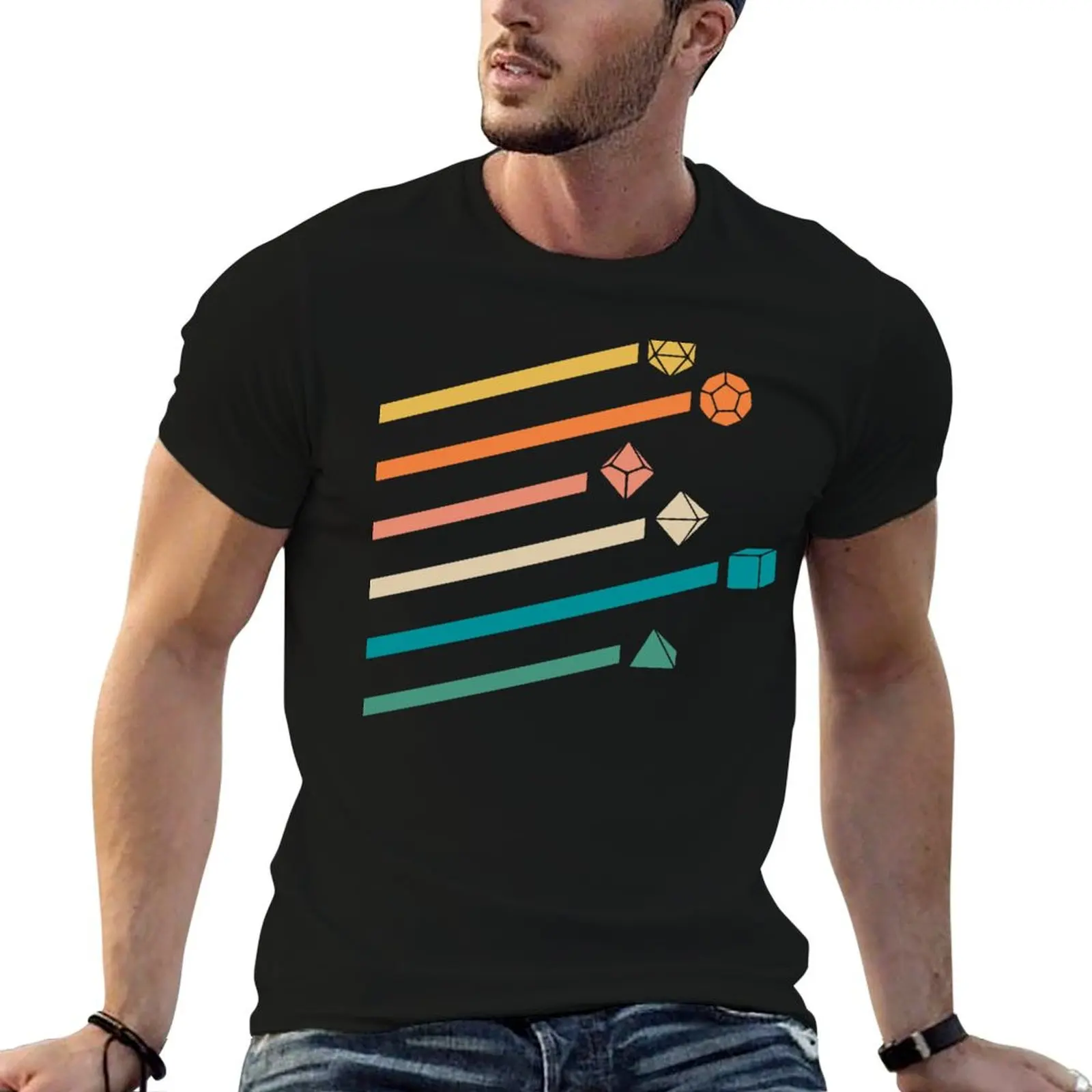 

Vintage DnD Dices T-Shirt man t shirts cotton t shirts for man cotton funny essential t shirt T-shirt
