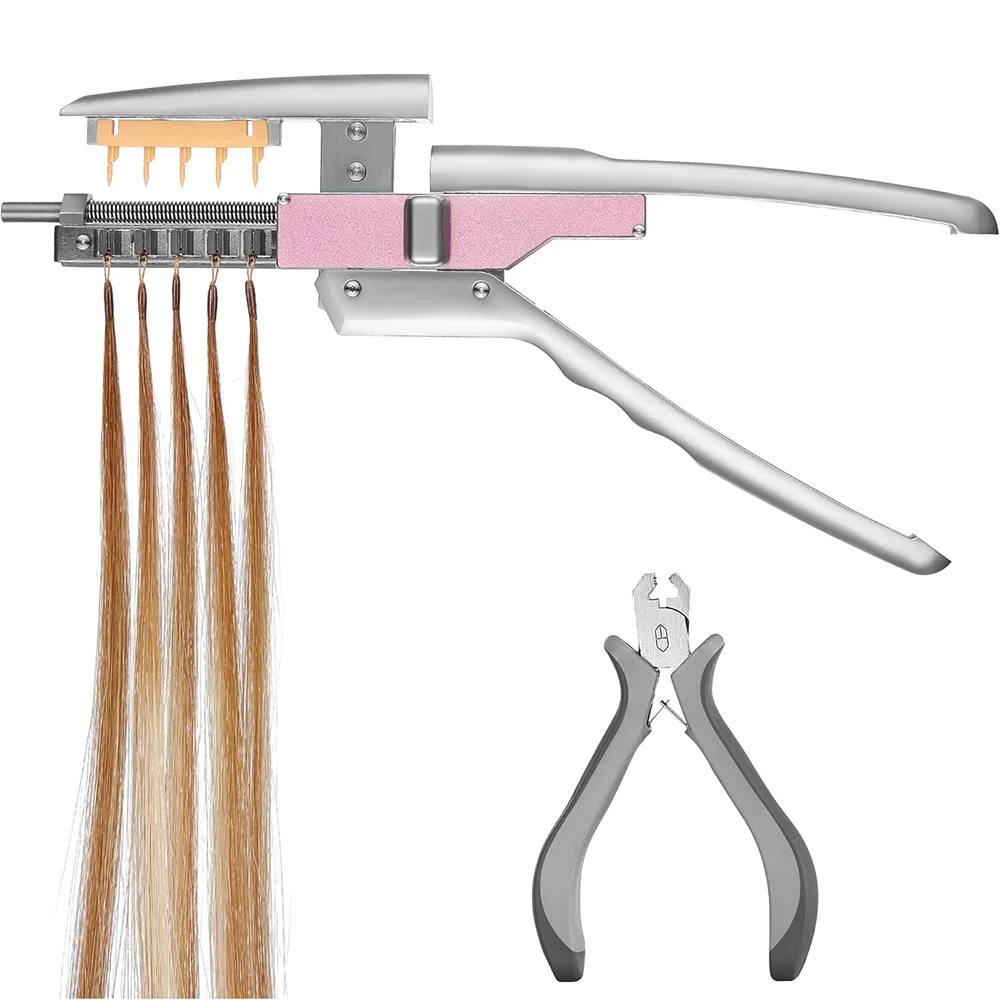 6D Hair Extensions Machine Second Generation Quick-Operated Non-Marking Hair Extension Tool Quick Change-Up and Easy To Use