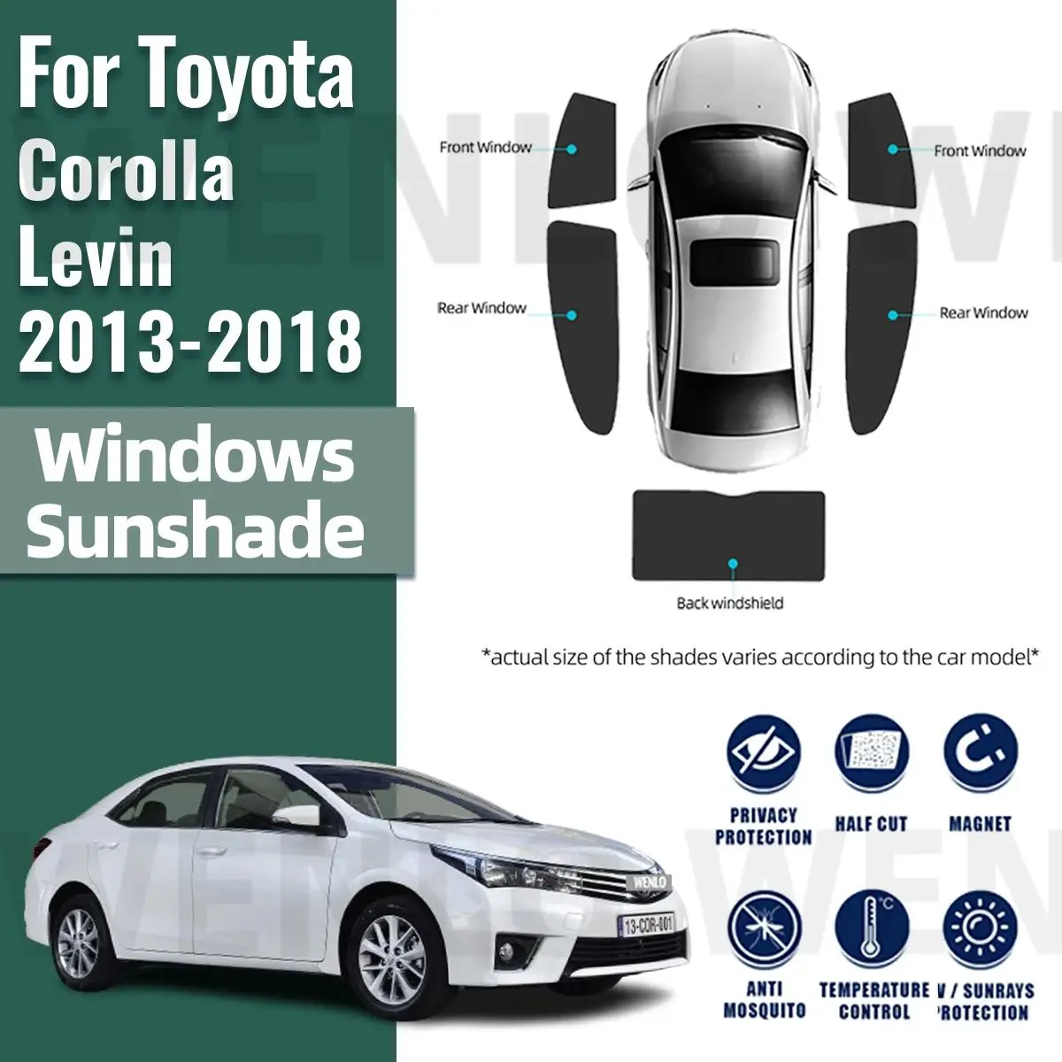 

Магнитный солнцезащитный козырек для Toyota Corolla Levin E170 2013-2018