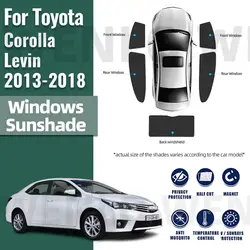For Toyota Corolla Levin E170 2013-2018 Magnetic Car Sunshade Front Windshield Frame Curtain Rear Side Window Sun Shades