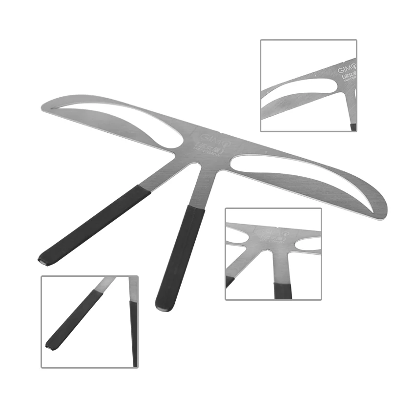 Trucco Sopracciglio Stencil Righello Sopracciglio Metallo Trucco Permanente Tatuaggio Posizione Forma Righello per Bellezza Cosmetico Strumenti Modello Fai da Te