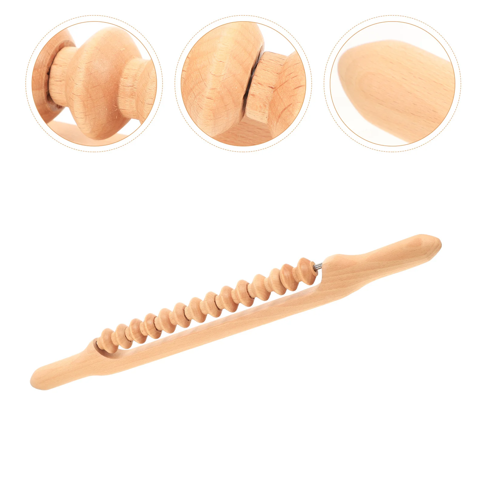 

Wooden Full Body Massage Roller Durable Massager Stick for Legs Feet Neck Shoulders Back Outdoor Use