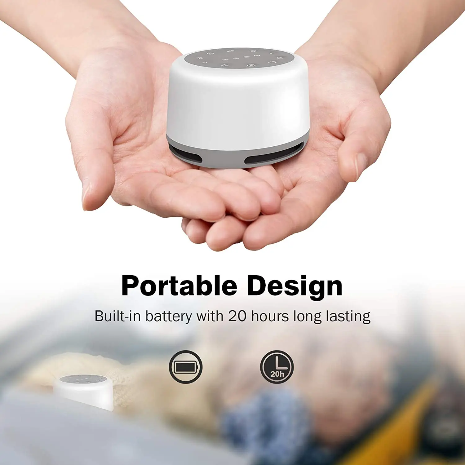 7 RGB Night Light & 24 Soothing Relax Sleep Sounds Machine with Adjustable Brightness Wireless Speaker White Noise Sound Machine