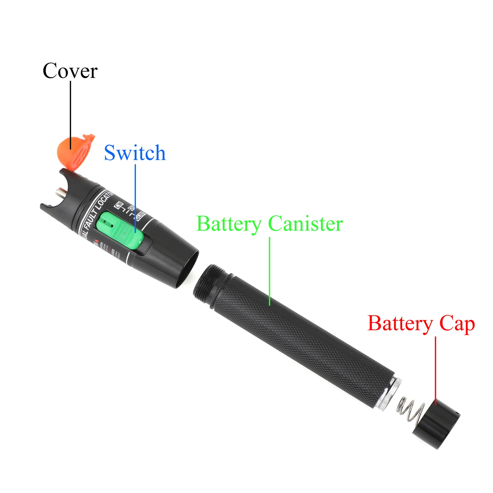 1PCS Fiber Optic Tester with Adapter 5/10/15/20/30/50/60/70/80/100MW FTTH SC/FC/ST/LC Adjustable Red Laser Power Meter