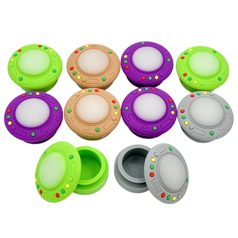 

UFO shaped silicone box 5ML ointment spice storage box night fluorescent Christmas/birthday gift