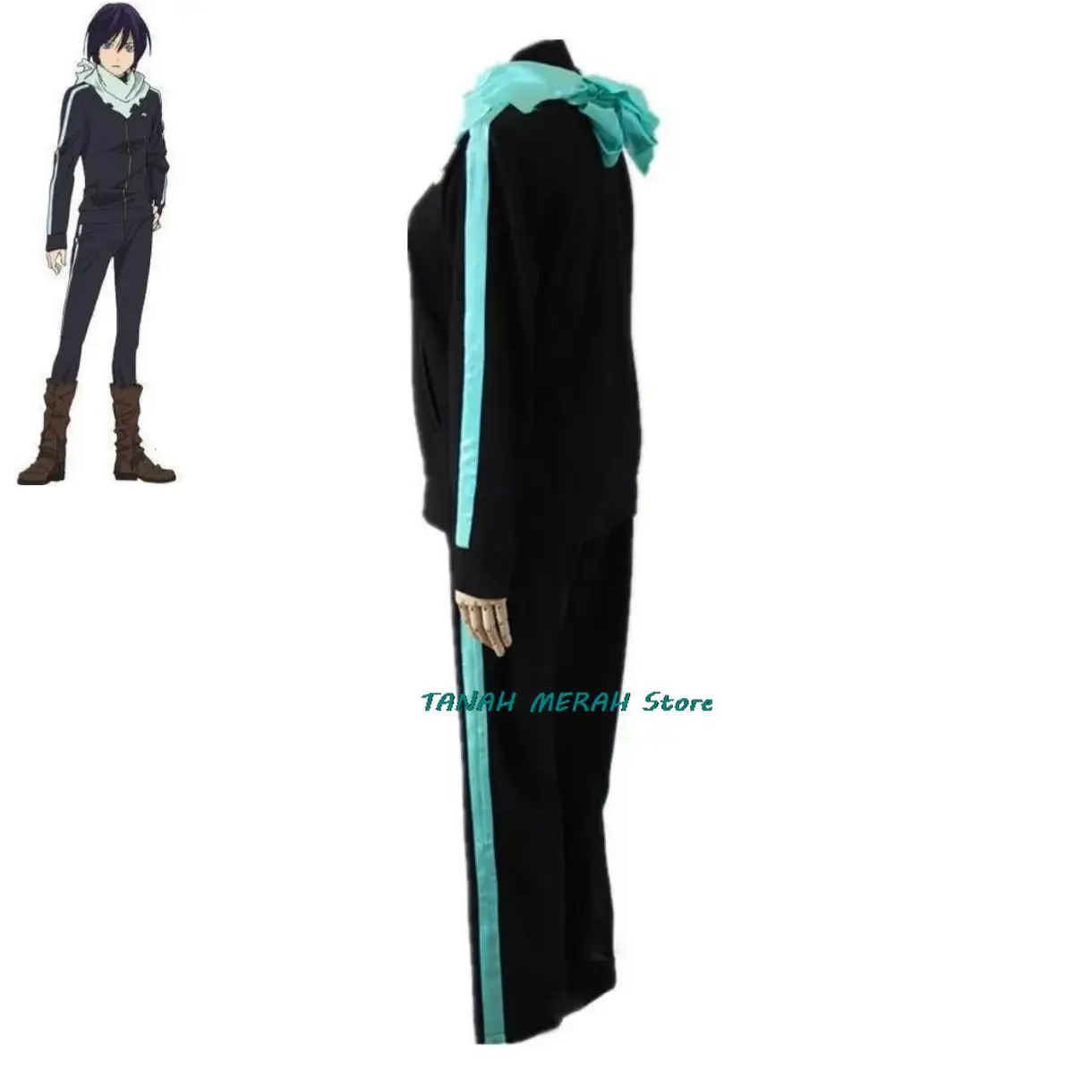 Anime Noragami Yato Cosplay Costume Stray God Purple Wig Sports Clothes Set Uniform Adult Man Woman Halloween Carnival Suit