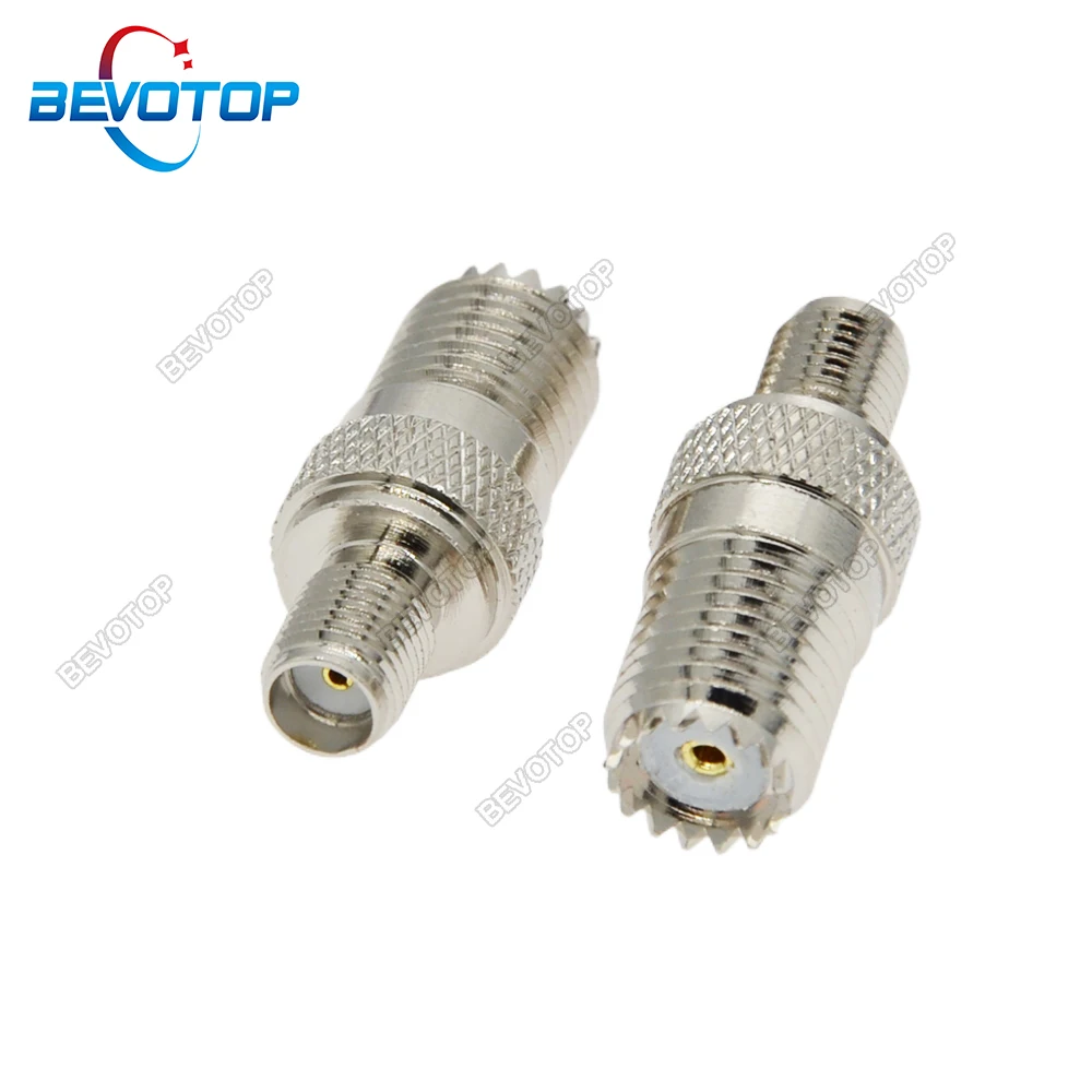 1PCS SMA Female to Mini UHF Female jack SO-239 Straight RF Connector RF Adapter 50 Ohm Fast Ship BEVOTOP