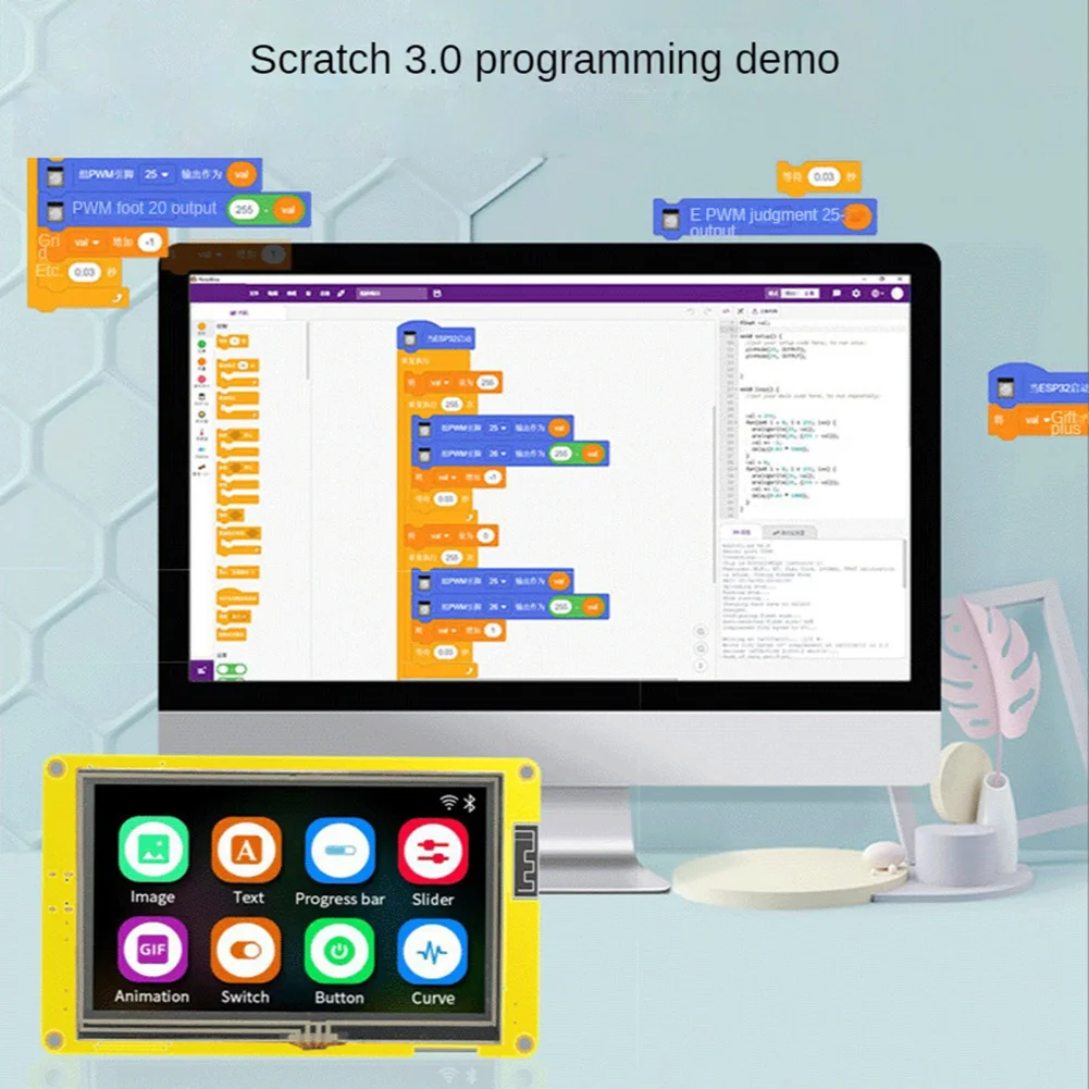 ESP32-S3 HMI 8M PSRAM 16M Flash Modulo TFT LCD RGB da 4,3 pollici per Arduino LVGL WIFI e BLE Smart Display