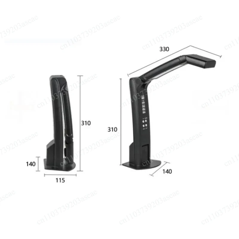 Portable Foldable Document Camera Visual Presenter Adjustable Arm Book & Notes Scanner with Control Buttons
