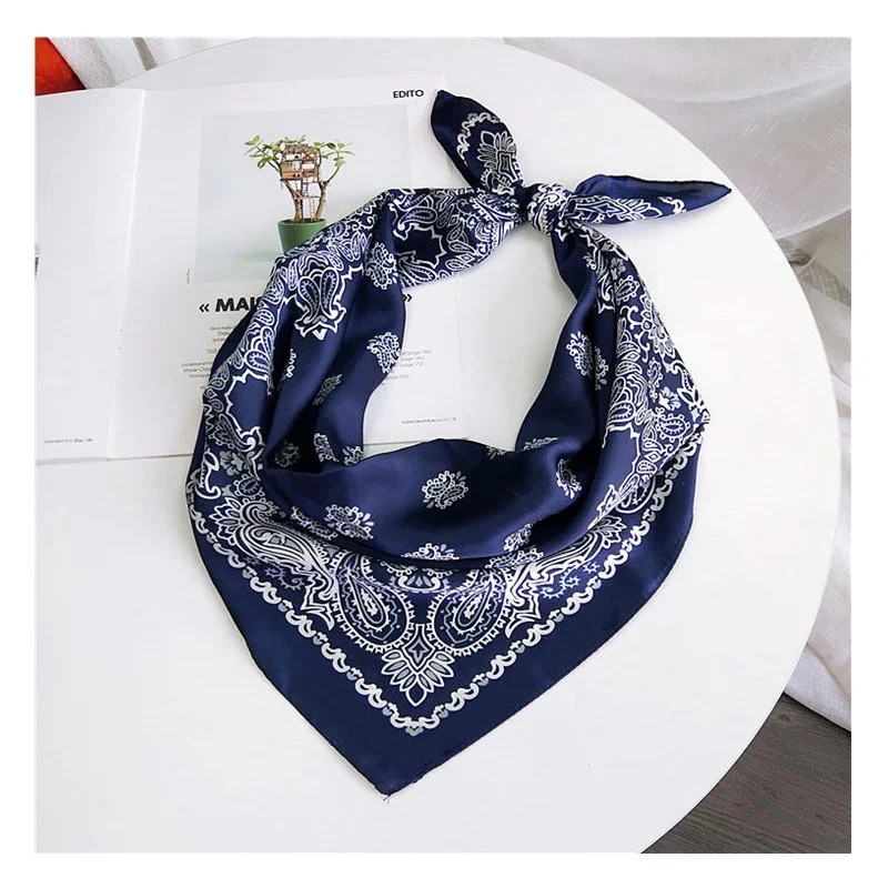 Năm 2019 Thời Trang Dây Tóc Khăn Choàng Nữ Khoác Họa Tiết Paisley In Kerchief Lụa Satin Đầu Scarfs Vuông Khăn Choàng Len Khăn Choàng Cổ Cho nữ