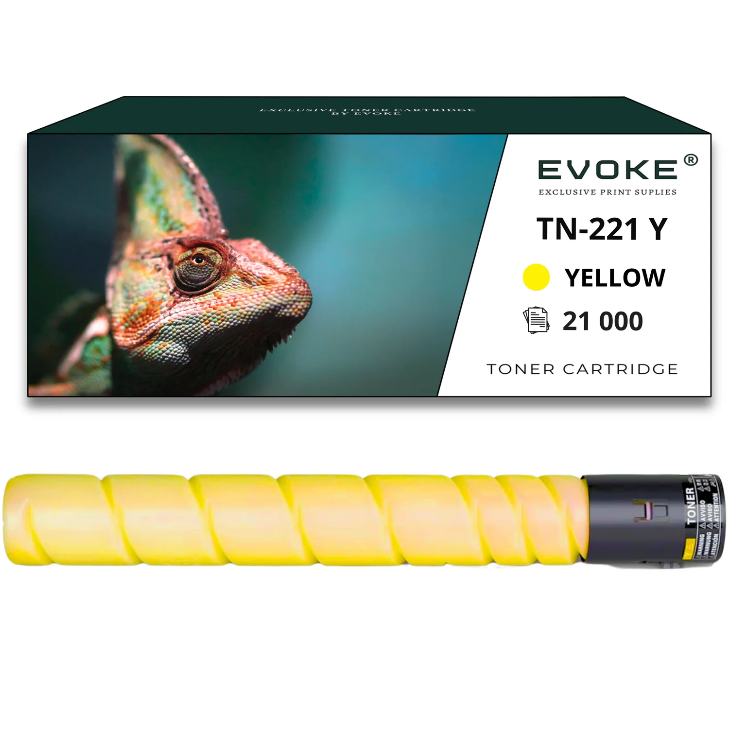 Evoke Compatibele Toner voor Konica Minolta Tn-221Y Tn221Y Tn-221 Tn221 Geel 21000 Pagina's C227 C287