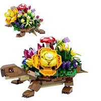 510pcs Turtle Planter Flower Pots Model Kit Animal Planter Building Blocks Flower Pots Bricks Toys for Children Birthday Gifts