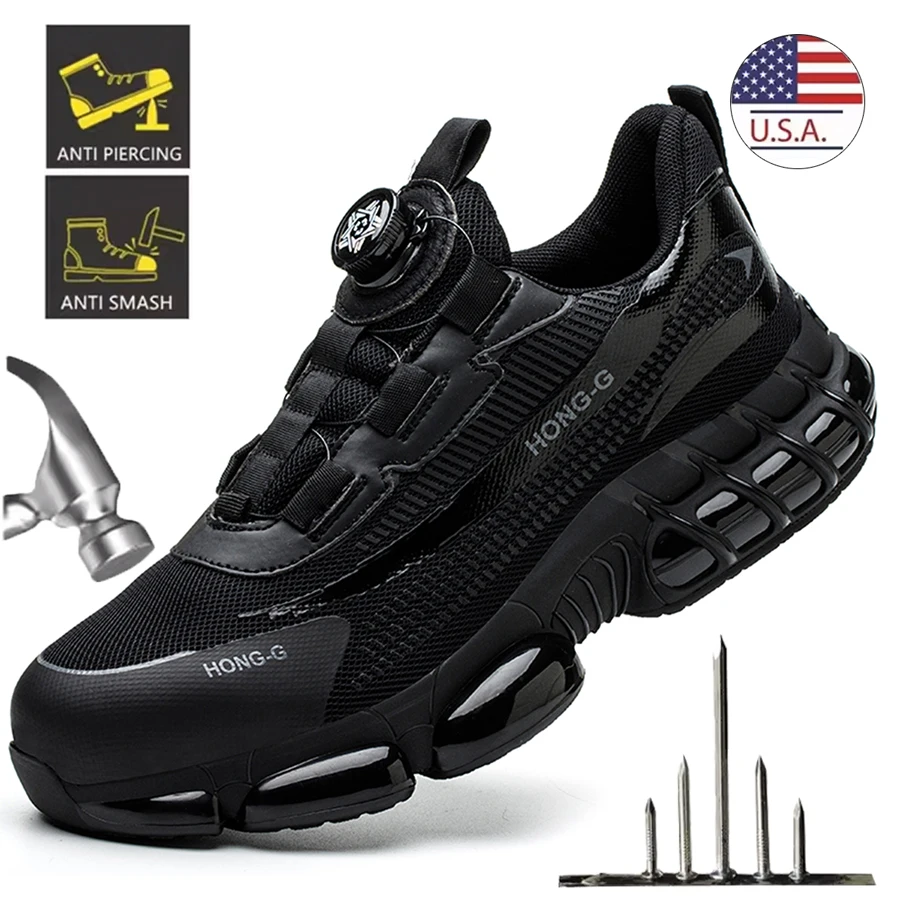 Lightweight Comfortable Steel Toe Sneakers for Women Men Full Sizes Impact Resistant Work Shoes All Seasons Industrial Safety Shoes Wear Resistant Durable Construction Footwear Perfect for Long Work Days Great Labor Day Gift