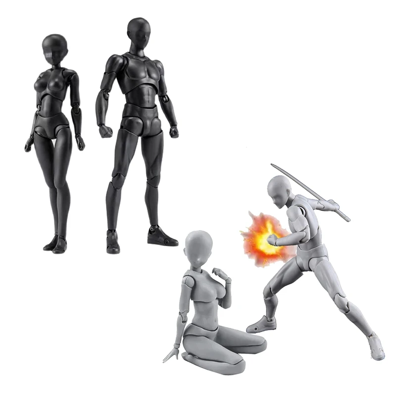 Action Figures PVC Model With Box Drawing Figure Models For Artists(Female+Male)