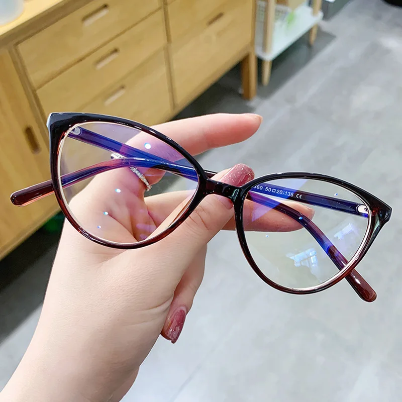 

Fashion Women Cat Eye Eyeglasses Myopia Optical Glasse Frame Eye glasses Anti-Blue Light Blocking Computer Glasses Oculos