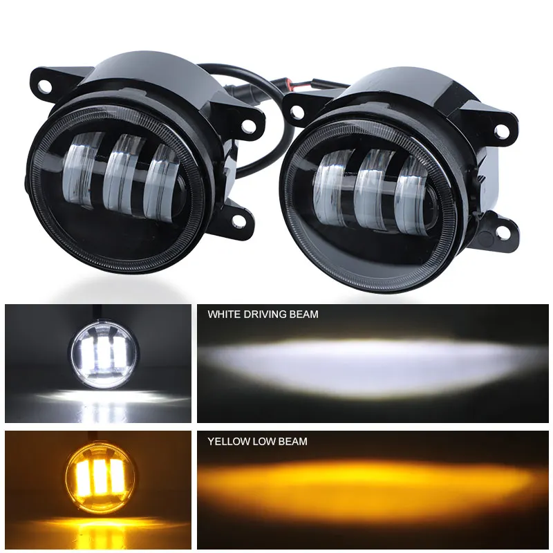 

3.5 inch 30W LED Fog Light White Amber Projector Fog Lamp For Jeep Wrangler JK2 JK4 Grand Cherokee/Dodge Journey Charger Magnum