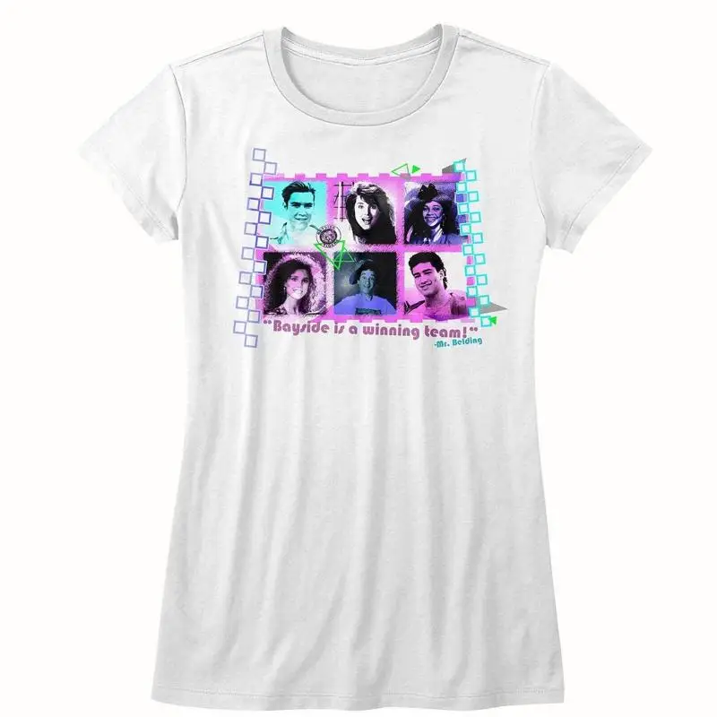 Saved By The Bell Bayside is a Winning Team White Juniors T Shirt