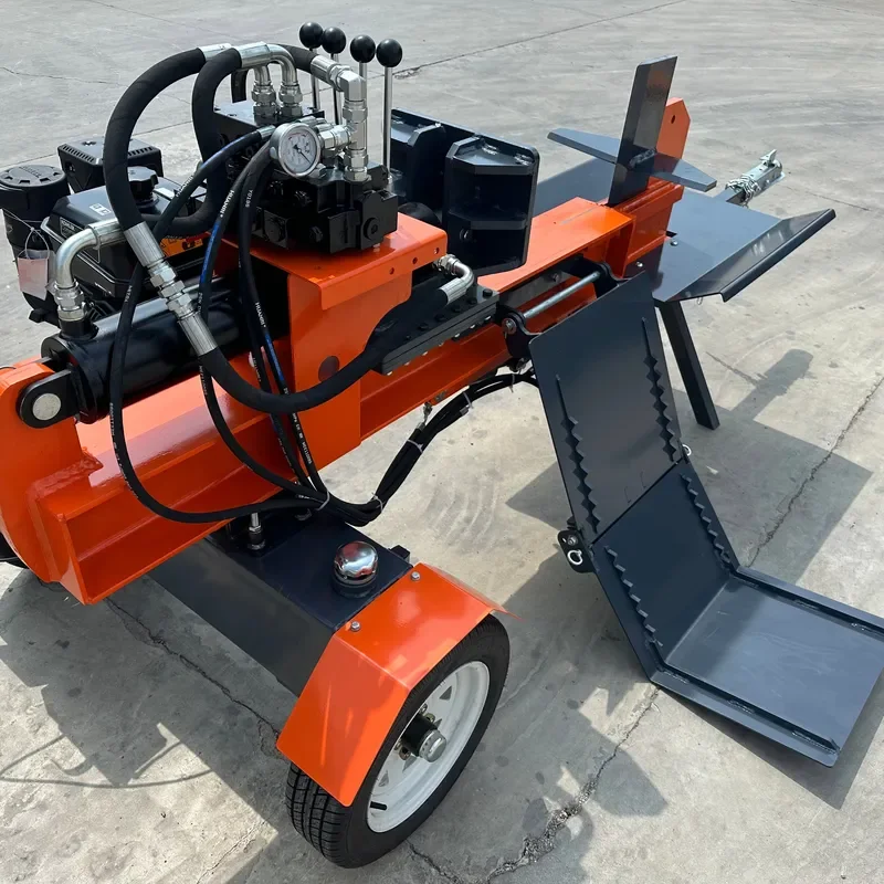 Crusher Rima Forestry Machinery 37TON Heavy Auto-Circle Valve Horizontal Hydraulic Log Splitter with Hydraulic