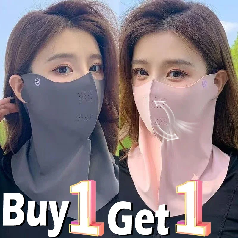 UV Protection Outdoor Neck Wrap Cover Sports Sunscreen Bib Ice Silk Mask Breathable Face Cover Neck Wrap Cover Cycling Camping