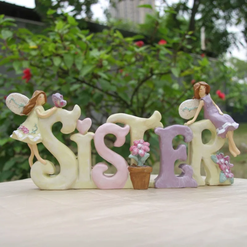 الأبجدية شقيقة كعكة الشوكولاته الديكور حديقة الحديقة فناء الديكور