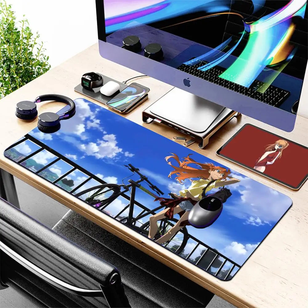 Cute Eva Asuka Fashion Mouse Pad Large Anime Desk Mat Luxury Desktop Cartoon Gaming Gamer Keyboard Office Computer Soft Cushion