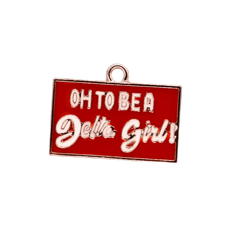 رسائل المجموعة الحمراء لتكون دلتا بنات Charms سورور المعلقات ملحق DIY بها بنفسك