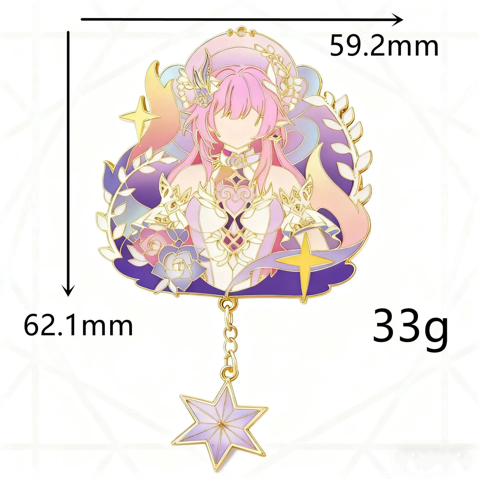 Honkai Star Rail Surrounding metal badge pendant Phainon Cyrene Furina  Robin Sunday Neuvillette Imitation enamel craft