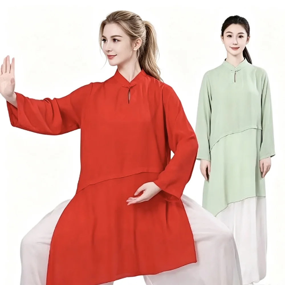 

Tai Chi Costume Unisex Loose stand-up collar Wear for Baduanjin Workouts Martial Arts Shows - Comfortable Tai Chi Clothing