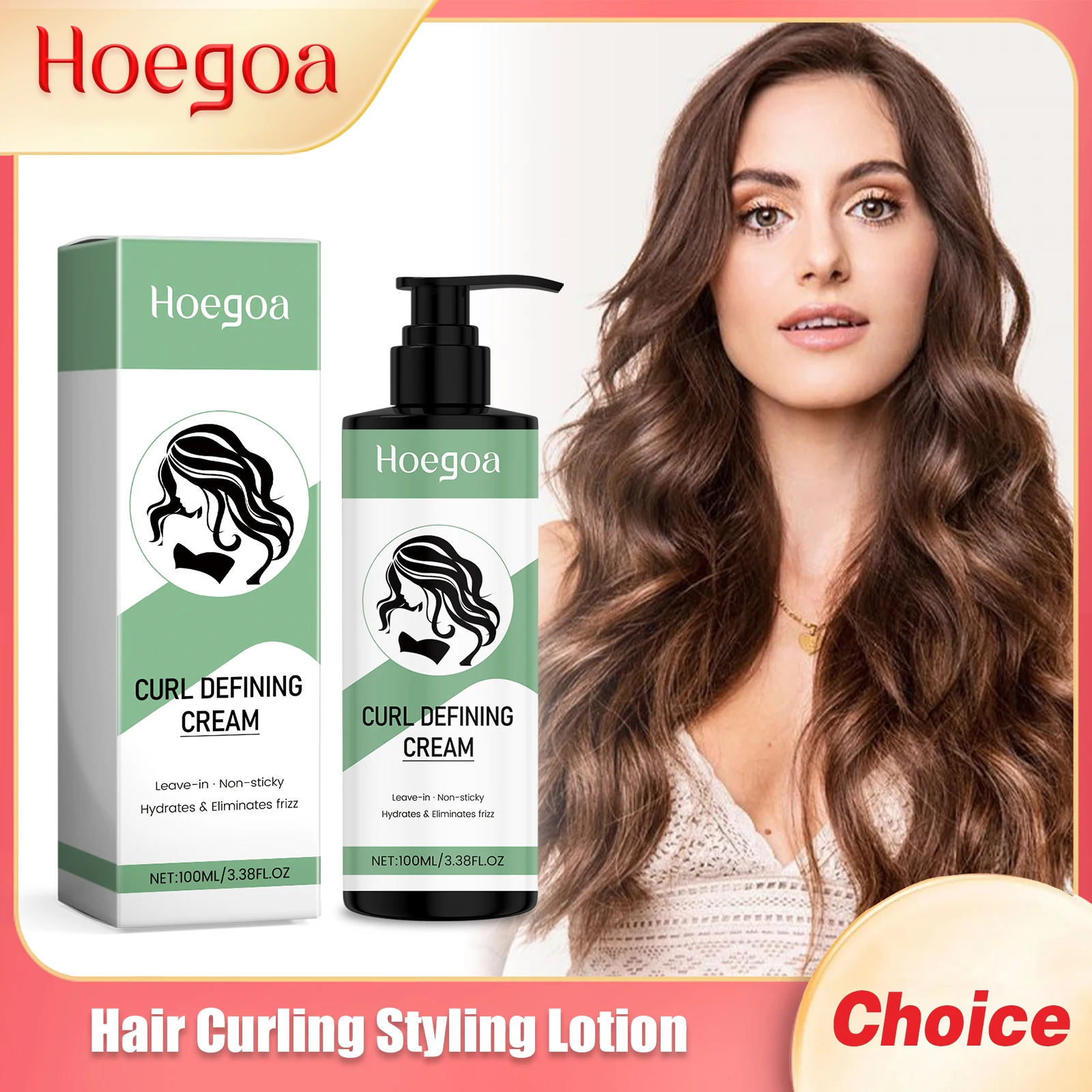 

HOEGOA Hair Curling Lotion Maintain Shaping Increase Fluffiness Eliminate Frizz Enhance Elasticity Lasting Hair Styling Creams