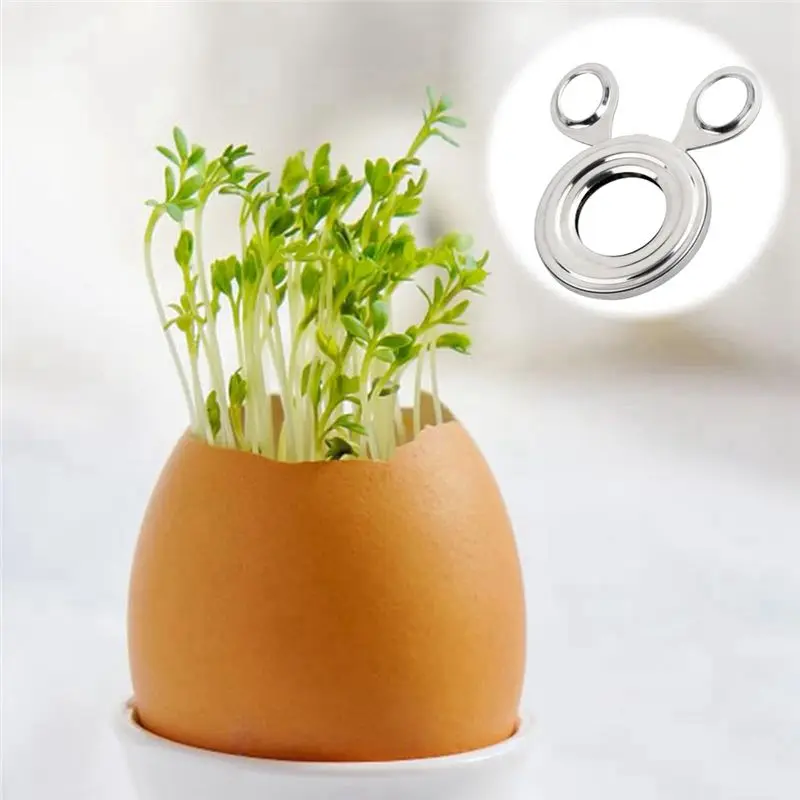 ABFU-Stainless Steel Egg Cutter, Egg Top Cutter For Boiled, Raw & All Egg Sizes - Kitchen Gadget Tool