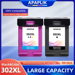 APAPLIK Remanufactured For HP 302 Ink Cartridge For HP302 XL Ink Cartridge Deskjet 1110 1111 1112 2130 2131 4511 3833 5220