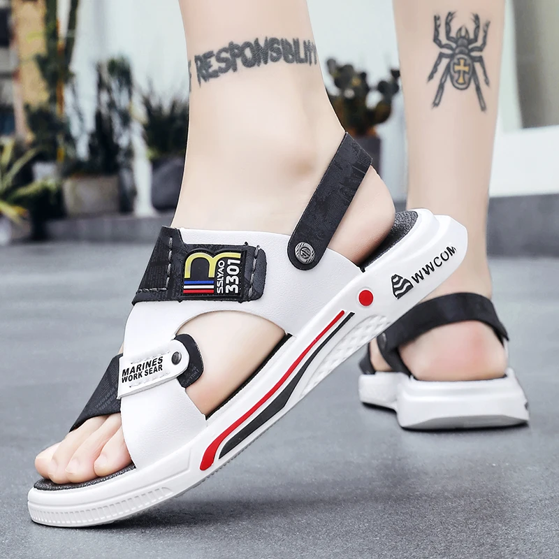 Summer Platform Slippers for Men Shoes Outdoor Two-wear Comfortable Men's Sandals Fashion Non-slip Slip-on Men Sandals Slippers