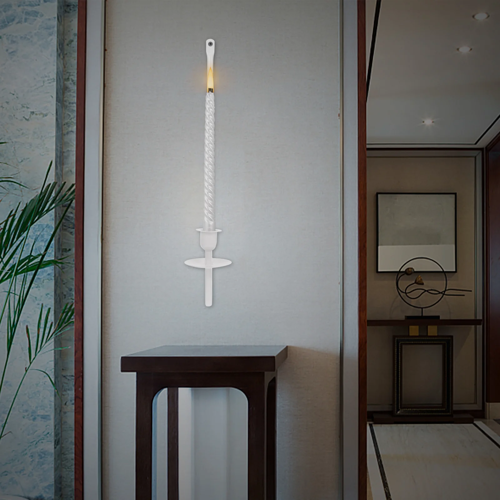 

2Pcs Wall Sconces Modern Black Metal Finish Minimalist Design for Living Room Farmhouse Entryway Decor Iron Art